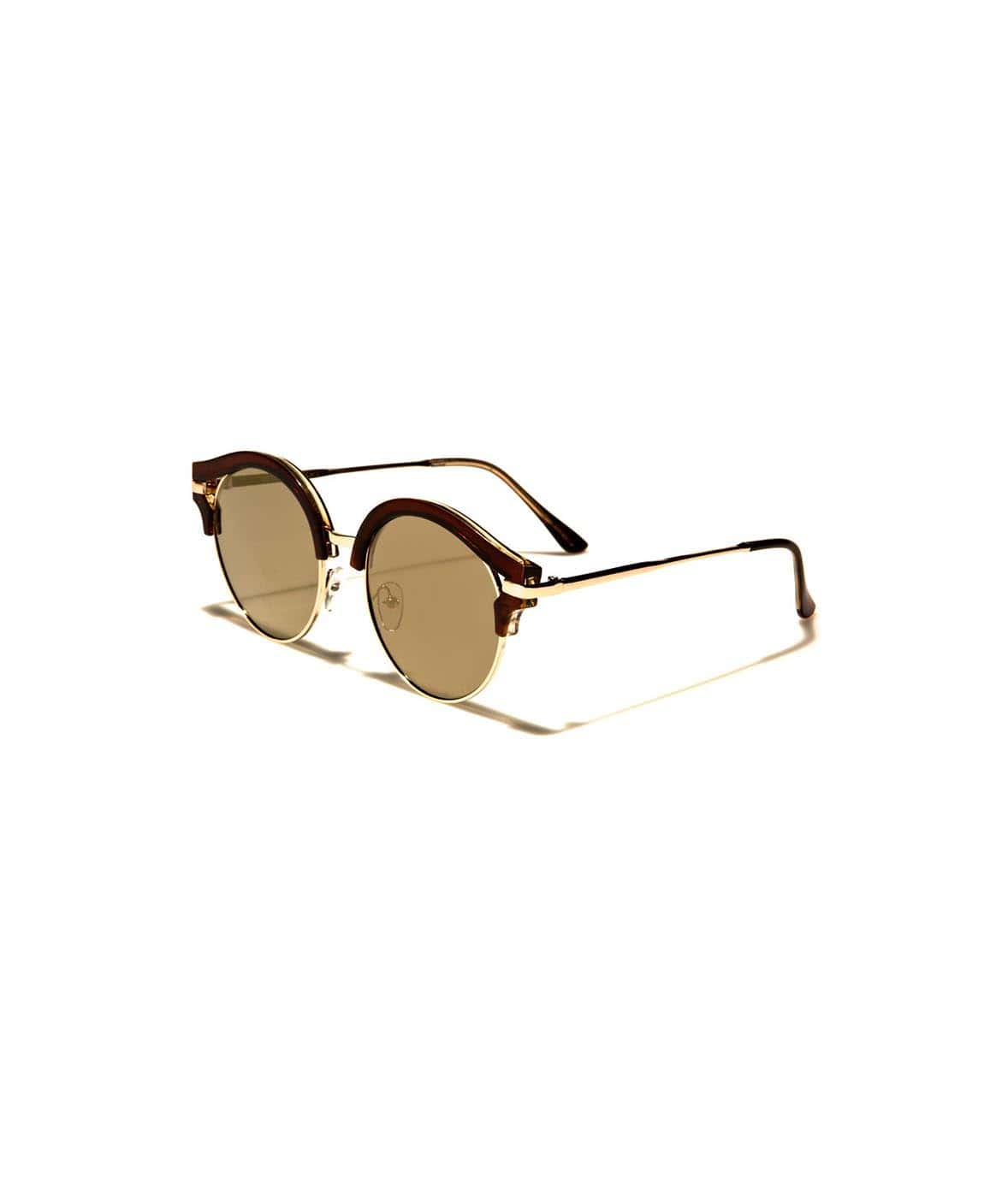 Nayked Apparel Women Women's Cat-Eye Flat Lens Sunglasses, Lifetime Guarantee One-Size / Brown / NAY-S-W-13041