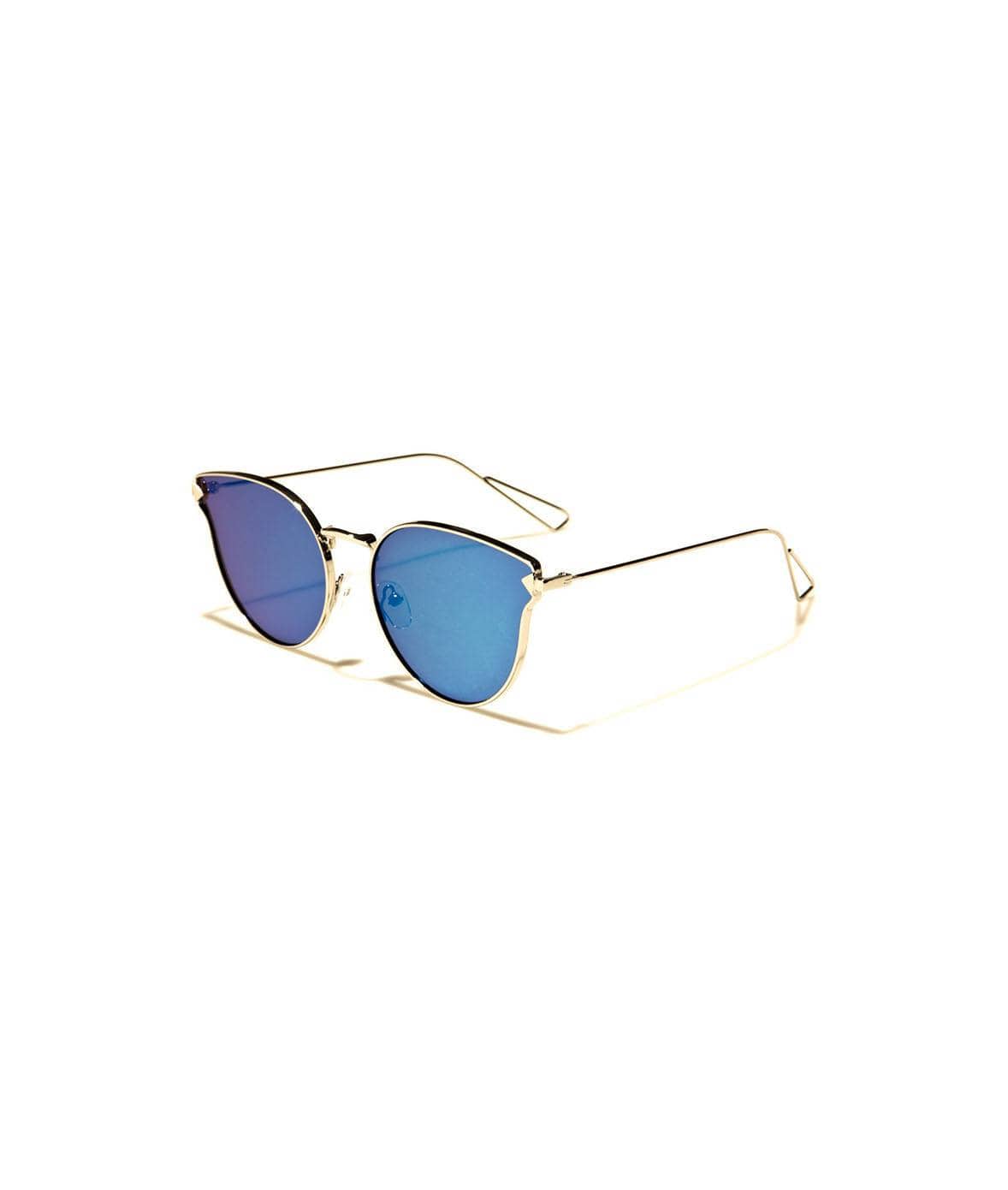 Nayked Apparel Women Women's Cat-Eye Sunglasses, Lifetime Guarantee One-Size / Blue / NAY-S-W-21033