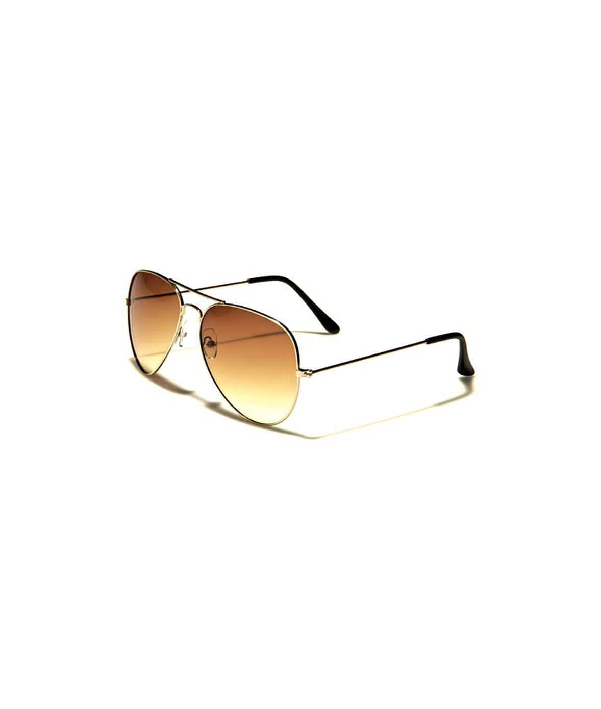 Nayked Apparel Women Women's Gold Aviator Sunglasses, Lifetime Guarantee One-Size / Dark Pink/Gold / NAY-S-W-AF101-GDGC