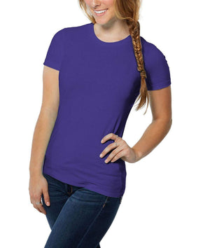 Nayked Apparel Women Women's Ridiculously Soft Boyfriend Crew T-Shirt Purple / 2X-Large / NA0039