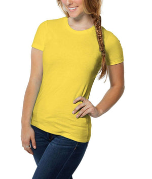 Nayked Apparel Women Women's Ridiculously Soft Boyfriend Crew T-Shirt Yellow / 2X-Large / NA0039