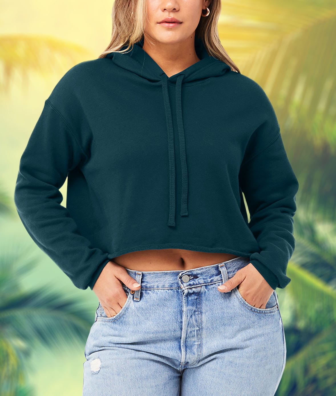 Women's Ridiculously Soft Cropped Hoodie Worn by Model