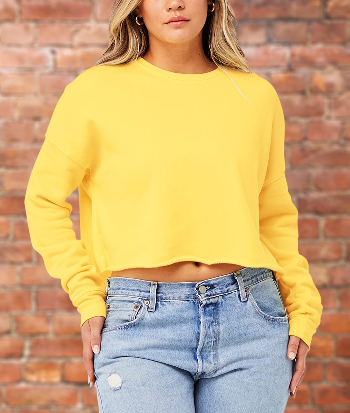 Women's Ridiculously Soft Cropped Sweatshirt Worn by Model