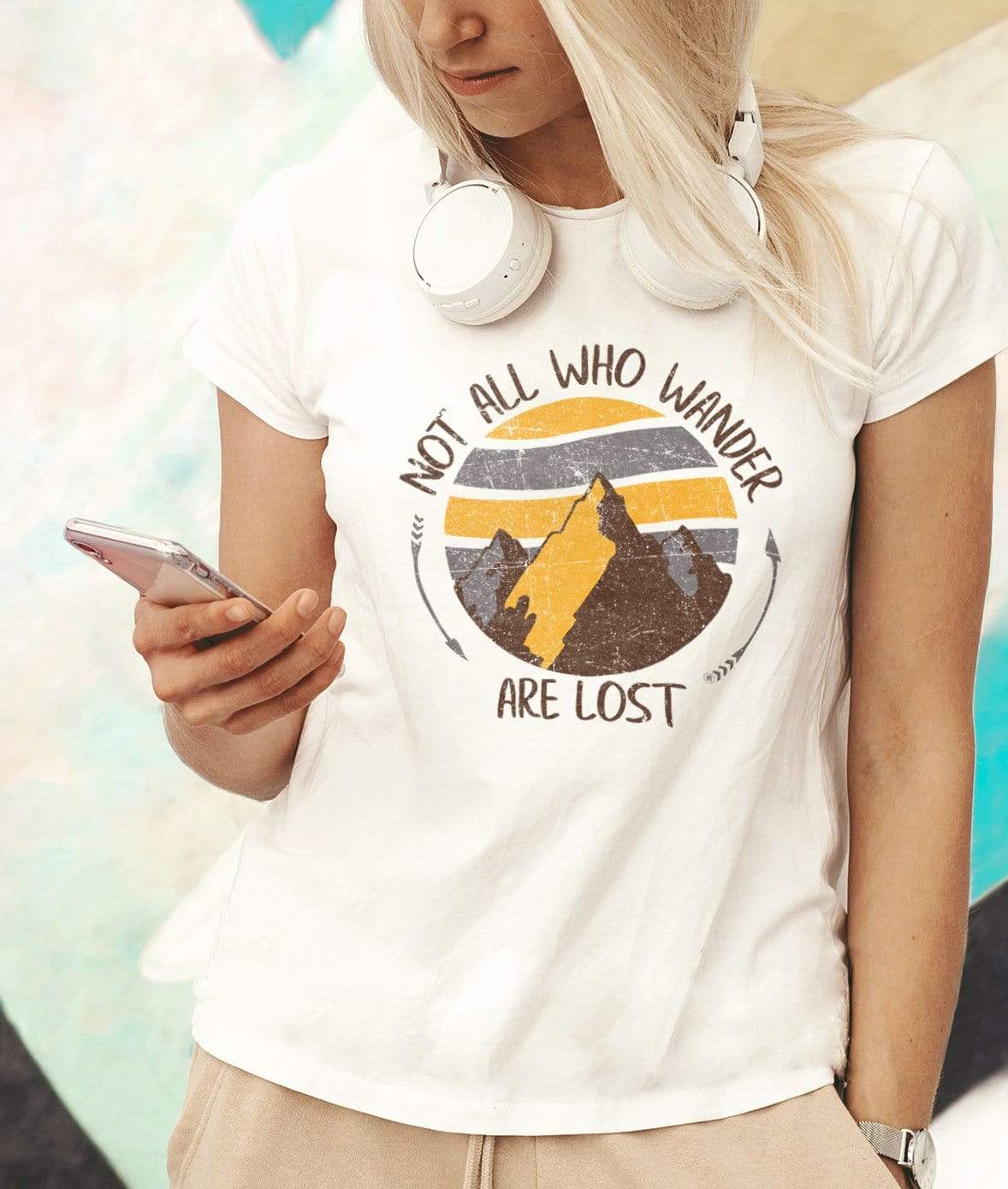 Nayked Apparel Women Women's Ridiculously Soft Graphic Tee | Not All Who Wander Are Lost