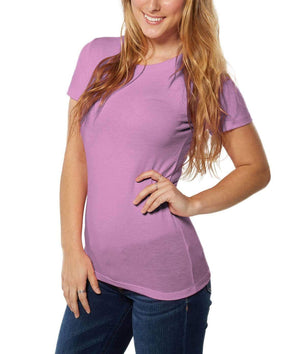 Nayked Apparel Women Women's Ridiculously Soft Lightweight Crew Neck T-Shirt Lilac Triblend / Small / NA1067
