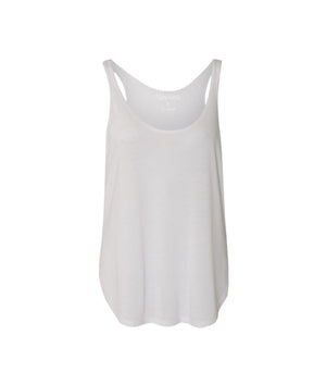 Nayked Apparel Women Women's Ridiculously Soft Lightweight Flowy Tank Top with Side Slits White / 2X-Large / NAY-B-0288