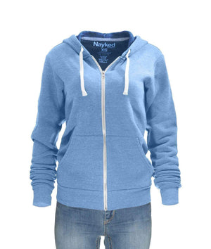 Nayked Apparel Women Women's Ridiculously Soft Oversized Fleece Full-Zip Hoodie Blue / 2X-Large / NAY-B-0939W