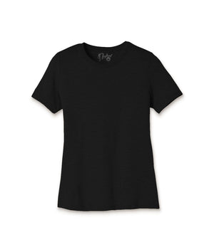 Nayked Apparel Women Women's Ridiculously Soft Relaxed Fit Lightweight T-Shirt Solid Black Triblend / Small / NAY-B-1364