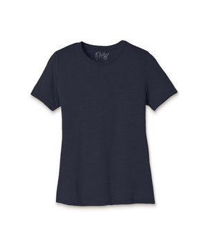Nayked Apparel Women Women's Ridiculously Soft Relaxed Fit Lightweight T-Shirt Solid Navy Triblend / Small / NAY-B-1364